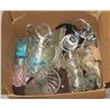 BOX OF ASSORTED GLASS & CRYSTAL