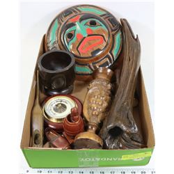 FLAT OF CARVED  WOOD, WALL HANGINGS, DECOR