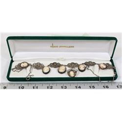 ANTIQUE SILVER FILLIGREE CAMEO RING AND NECKLACE