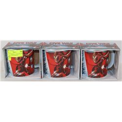 LOT OF 3 MARVEL AVENGERS CIVIL WAR CAPTAIN AMERICA