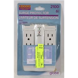 NEW GLOBE SWIVEL SPACE SAVER SURGE PROTECTOR