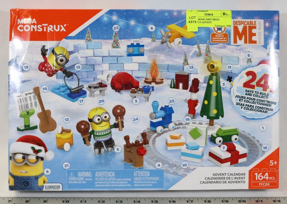 NEW MINIONS 164PC MEGA CONSTRUX ADVENT