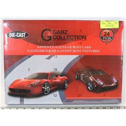 NEW DIE CAST CAR ADVENT CALENDAR. INCL 24 CARS