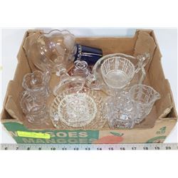 FLAT OF COLLECTIBLE CRYSTAL DISHWARE & MORE