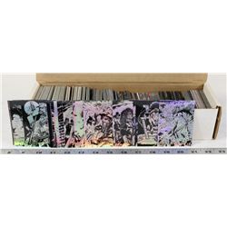 BOX OF GRAPHIC NOVEL, COMIC BOOK HOLOGRAPHIC CARDS