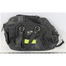 COACH MEDIUM LEATHER HANDBAG INCL DUST BAG BLACK
