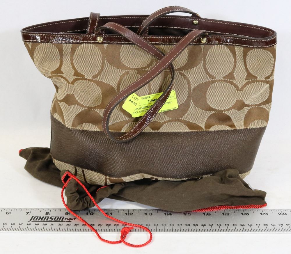 COACH MEDIUM SIZED HANDBAG INCL DUST BAG BROWN