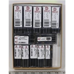FLAT OF 12 PACKS OF ASSORTED SIZED DRILL BITS