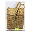 Image 1 : VINTAGE WOVEN FISHING BASKET.