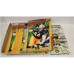 EDMONTON ESKIMOS MEMORABILIA 2001 SIGNED BY