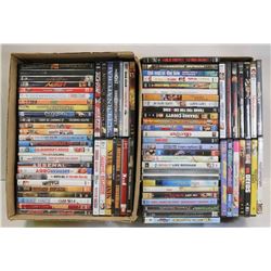 2 BOXES WITH OVER 80 DVD MOVIES