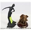 Image 1 : RUBY COLLECTION TEARY ELEPHANT WITH DANCING LADY