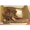 Image 1 : BOX OF ASSORTED ANTIQUE TOOLS