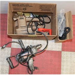 LOT OF CORDED TOOLS, INCL BELT SANDER, HEAVY