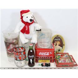 BOX OF COCA COLA  COLLECTIBLES