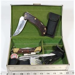 METAL BOX WITH VARIOUS LOCKING BLADES INCL OLD