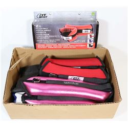 BOX OF EXERCISE ARM AND LEG WEIGHTS
