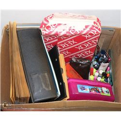 BOX FULL OF OFFICE/SCHOOL SUPPLIES -