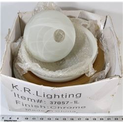 FROSTED CEILING LIGHT FIXTURE COVERS WITH ANTIQUE