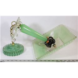 ANTIQUE GLASS LIGHT.