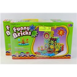 BUNDLE OF TWO,81PC CHILDRENS TOY FUNNY BRICKS