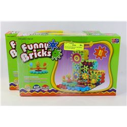 BUNDLE OF TWO,81PC CHILDRENS TOY FUNNY BRICKS