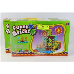 BUNDLE OF TWO,81PC CHILDRENS TOY FUNNY BRICKS