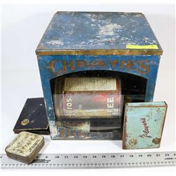 ANTIQUE COLLECTION OF TINS