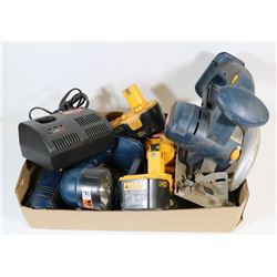 RYOBI 18 VOLT DRILL CIRCULAR SAW, DRILL, & LIGHT