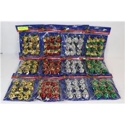 LOT OF 12 CHRISTMAS BALL ORNAMENTS