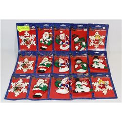 LOT OF 15 CHRISTMAS ORNAMENTS