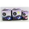 Image 1 : 3 ASSORTED PACKS OF U BY KOTEX PADS