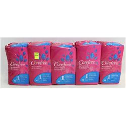 5 PACKS OF CAREFREE ACTI FRESH PADS
