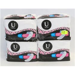 4 PACKS OF U BY KOTEX PADS