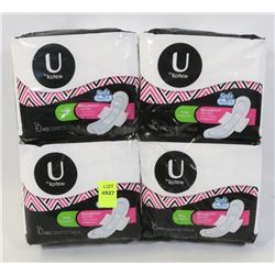 4 PACKS OF U BY KOTEX PADS