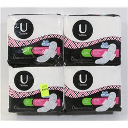 4 PACKS OF U BY KOTEX PADS