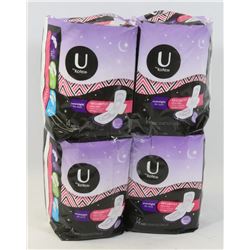 4 PACKS OF U BY KOTEX