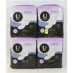 4 PACKS U BY KOTEX PADS
