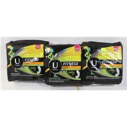 3 PACKS OF U BY KOTEX PADS