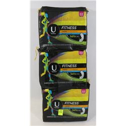 3 PACKS OF U BY KOTEX FITNESS LINERS