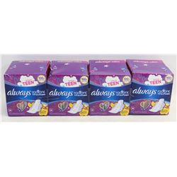4 PACKS OF ALWAYS RADIANT PADS