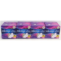 4 PACKS OF ALWAYS RADIANT PADS