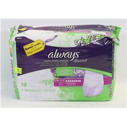 PACK OF 19 ALWAYS DISCREET UNDERWEAR