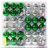Image 1 : 6 BOXES OF 6 GREEN AND SILVER SHINY BALL ORNAMENTS