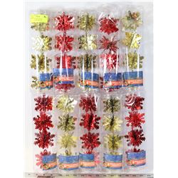 LOT OF 10 CONTAINERS OF SNOWFLAKE ORNAMENTS