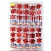 Image 1 : LOT OF 10 CONTAINERS OF RED SNOWFLAKE ORNAMENTS