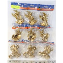 LOT OF 9 CHRISTMAS ANGEL DECORATIONS