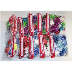 LARGE LOT OF ASSORTED CHRISTMAS GIFT BOX BOWS