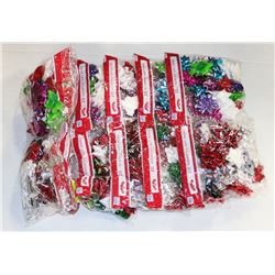 10 BAGS OF ASSORTED CHRISTMAS BOWS