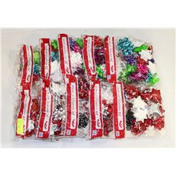 10 BAGS OF ASSORTED CHRISTMAS BOWS